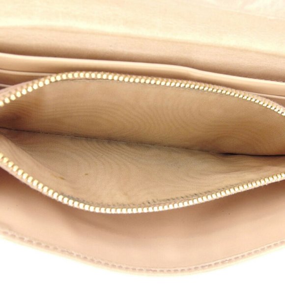 PRADA Purse ribbon beige pink leather Authentic used - Picture 5 of 5